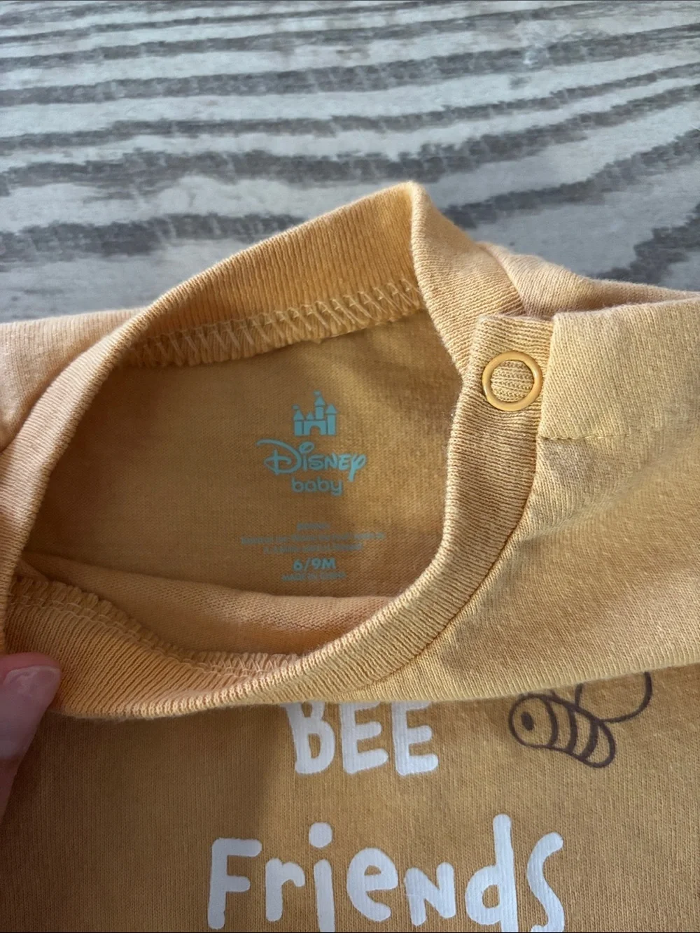Winnie the Pooh Yellow Baby Tee & Cream Shorts Set